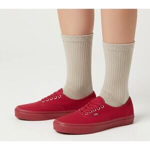 Vans Red Mono Canvas Lace Up Sneakers Men’s Size 11 Skater Streetwear